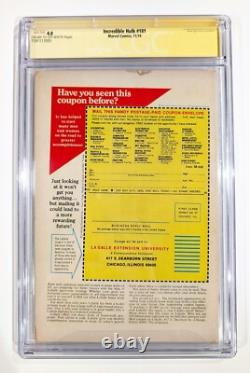 Incredible Hulk #181 1st Wolverine 1974 CGC 4.0 SS Stan Lee Signature Signed