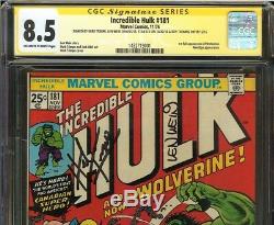 Incredible Hulk #181 CGC 8.5 VF+ SS 4x STAN LEE 1st full app WOLVERINE vs HULK