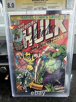 Incredible Hulk 181 cgc 8.0 ss Stan Lee Len Wein Herb Trimpe and John Romita