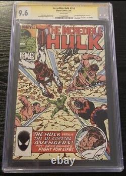 Incredible Hulk #316 CGC 9.6 Stan Lee Signed Signature Hercules 1986 ONLY 4 SS