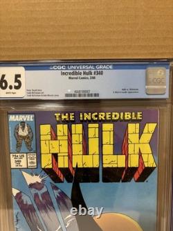 Incredible Hulk #340 CGC 6.5 Classic Marvel Todd McFarlane Wolverine Cover