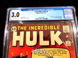Incredible Hulk #6 (1963) CGC 3.0 Stan Lee Story! Steve Ditko Cover