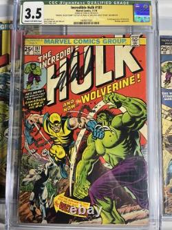 Incredible hulk 181 Signed Stan Lee CGC 3.5 Hulk 180 182 Bonus