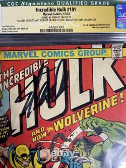 Incredible hulk 181 Signed Stan Lee CGC 3.5 Hulk 180 182 Bonus