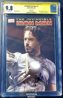 Invincible Iron Man #1(Robert Downey Jr) Variant Edition (signed Stan Lee) RARE