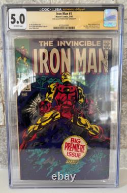 Iron Man #1 CGC 5.0 Stan Lee 1968 Signed By Stan Lee