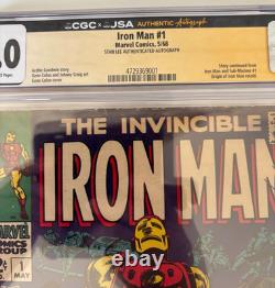 Iron Man #1 CGC 5.0 Stan Lee 1968 Signed By Stan Lee