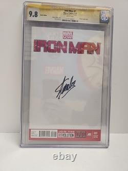 Iron Man #1 CGC SS 9.8 Stan Lee Signed Blank Sketch Variant Marvel Gillen Story