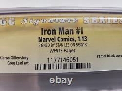 Iron Man #1 CGC SS 9.8 Stan Lee Signed Blank Sketch Variant Marvel Gillen Story