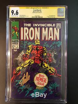 Iron Man # 1 Cgc 9.6 Ss Stan Lee Ow-w Origin Of Iron Man Retold