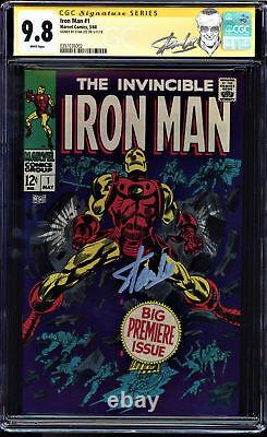 Iron Man #1 Cgc 9.8 White Ss Stan Lee Origin Of Iron Man Cgc #0351036002