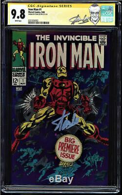 Iron Man #1 Cgc 9.8 White Ss Stan Lee Origin Of Iron Man Retold Cgc #0351036002