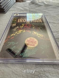 Iron Man #1 (Marvel Comics May 1968) CGC. 5 Off White-to White Pages