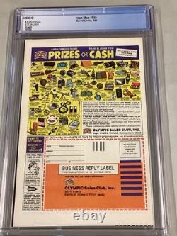 Iron Man #150 CGC 9.2 White Pages Doom Cover Marvel Comics 1982