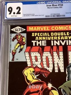 Iron Man #150 CGC 9.2 White Pages Doom Cover Marvel Comics 1982