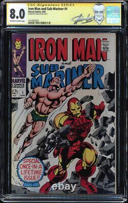 Iron Man And Sub-mariner #1 Cgc 8.0 Oww Ss Stan Lee Signed Cgc #1414583003