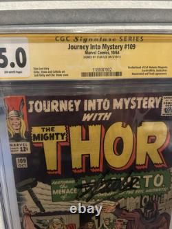Journey Into Mystery #109 CGC 5.0 SS Signature STAN LEE First Magneto Crossover