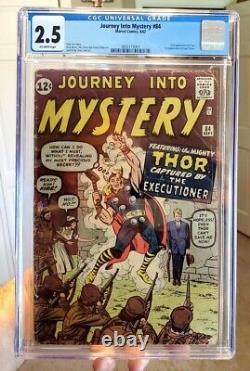Journey Into Mystery #84 Cgc 2.5 Marvel 1962 Second Appearance Of Thor