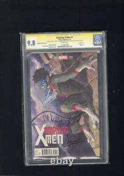 MARVEL AMAZING X-MEN #1 2014 CGC 9.8 4X Signed by Stan Lee Jason Aaron Ed Dexter