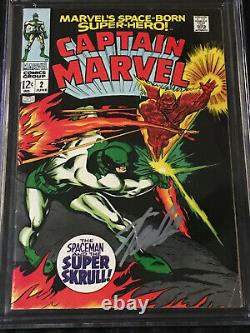 Marvel 1968 Captain Marvel #2 CGC 7.5 SIGNED BY STAN LEE David Parsow Collection