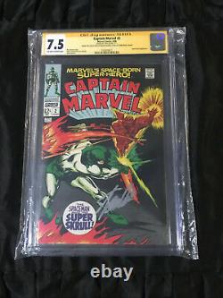 Marvel 1968 Captain Marvel #2 CGC 7.5 SIGNED BY STAN LEE David Parsow Collection