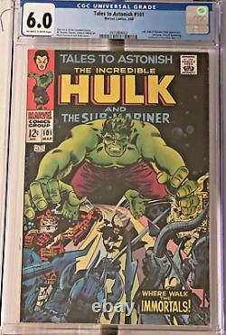 Marvel 1968 Tales To Astonish #101 Cgc 6.0 Last Issue In Series! Hulk! Namor