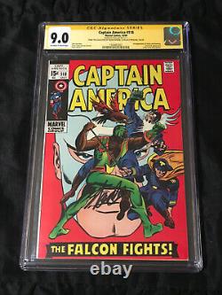 Marvel 1969 Captain America #118 CGC 9.0 Stan Lee SIGNED Parsow Collection