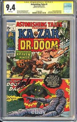 Marvel 1970 Astonishing Tales #1 CGC 9.4 SS Stan Lee Dr Doom & Lee/Kirby Ka-Z