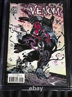 Marvel 2017 Venom #150 Kubert Variant Cover CGC 9.8 KUBERT & STAN LEE SIGNED