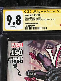 Marvel 2017 Venom #150 Kubert Variant Cover CGC 9.8 KUBERT & STAN LEE SIGNED