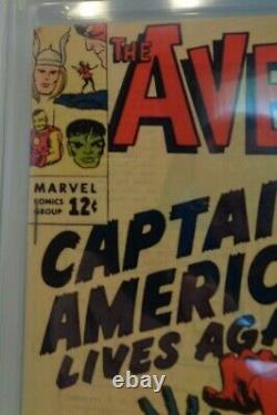 Marvel AVENGERS #4 CGC 8.0 Off White Pages First Silver Age Captain America