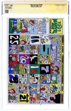 Marvel Age #104 CGC 9.8 SS Jim Lee 1991 2757304005