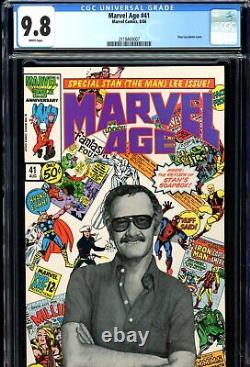 Marvel Age #41 CGC GRADED 9.8 HIGHEST GRADED Stan Lee photo cover