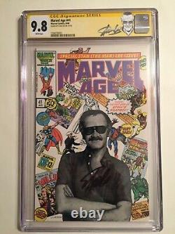 Marvel Age 41 Cgc 9.8 Signed By Stan Lee