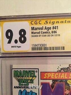 Marvel Age 41 Cgc 9.8 Signed By Stan Lee