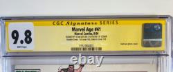 Marvel Age 41 Double Cover CGC 9.8 8/86 Signed by Stan Lee Stan The Man Issue