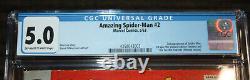 Marvel Amazing Spider-Man #2 CGC 5.0 5/1963 Stan Lee & Ditko 1st Vulture