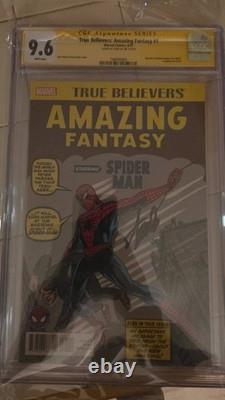 Marvel CGC 9.6 Signed Stan Lee True Believers Amazing Fantasy #1 Spider-Men II