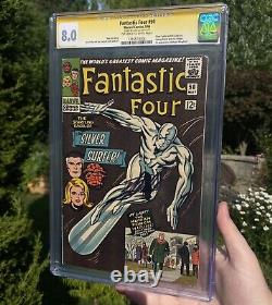 Marvel Comic Book FANTASTIC FOUR 50 CGC 8.0 Signed Stan Lee 1966 Silver Age Key