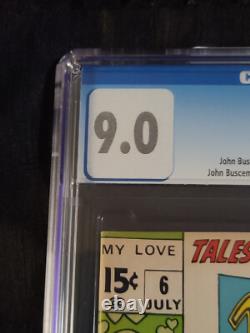 Marvel Comics 1970 My Love #6 CGC 9.0 VFNM Stan Lee Romance Stories Marvel Comics 1970 My Love #6 CGC 9.0 VFNM Stan Lee Romance Stories