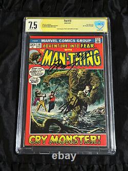 Marvel Comics 1972 Fear #10 CBCS (? CGC) 7.5 Conway, Thomas & Stan Lee SIGNED