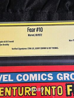 Marvel Comics 1972 Fear #10 CBCS (? CGC) 7.5 Conway, Thomas & Stan Lee SIGNED