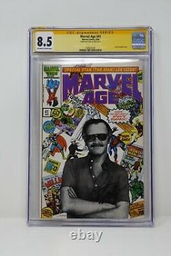 Marvel Comics 1986 Marvel Age #41 Signed By Stan Lee CGC 8.5 Very Fine +