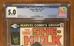 Marvel Comics 2/80 Savage She-hulk #1 Origin First Appearance Lee Cgc 5.0 Vg/fn