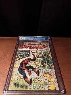 Marvel Comics Amazing Spider-Man #5 1963 CGC 2.0 1ST DOCTOR DOOM MEETING