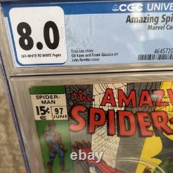 Marvel Comics Amazing Spider-Man #97 CGC 8.0 (1971) No Comics Code Drug Issue