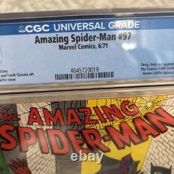 Marvel Comics Amazing Spider-Man #97 CGC 8.0 (1971) No Comics Code Drug Issue