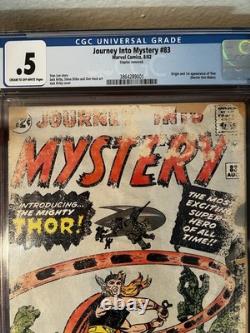 Marvel Comics Journey into Mystery #83 1962 Complete CGC. 5 Origin & 1st Thor