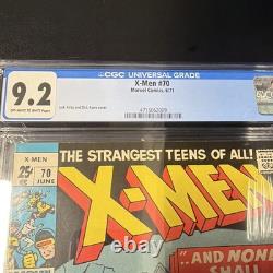 Marvel Comics X-Men #70 (1971) CGC 9.2 Near Mint- Bronze Age Single Issue