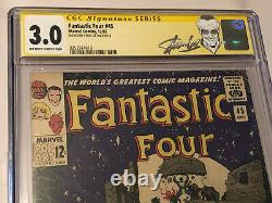 Marvel Fantastic Four #45 CGC 3.0 Signed by Stan Lee 1st Inhumans Appearance